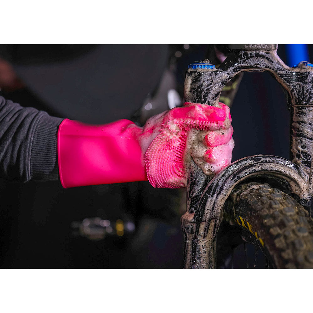 MUC-OFF DEEP SCRUBBER GLOVES PINK